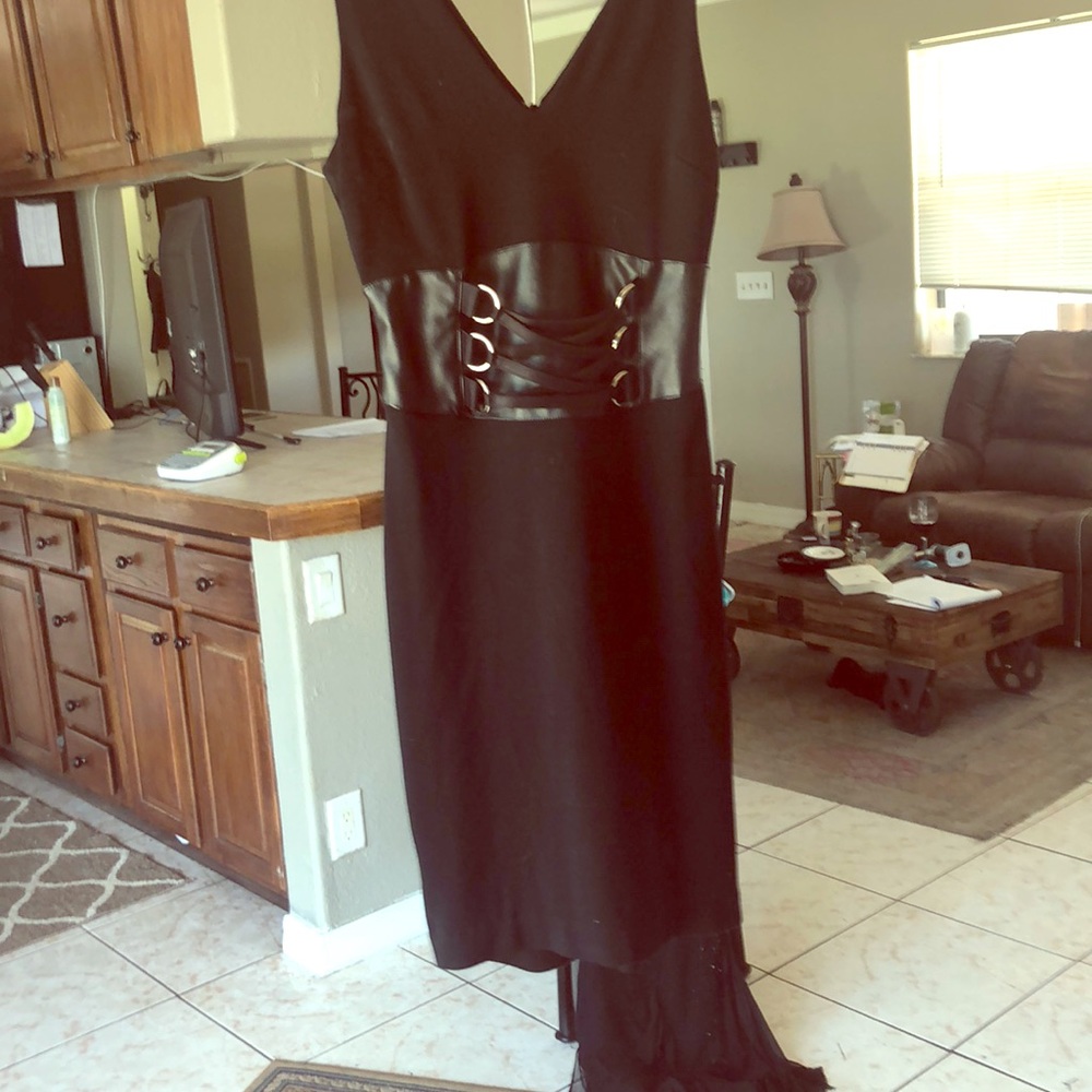 Black corset dress